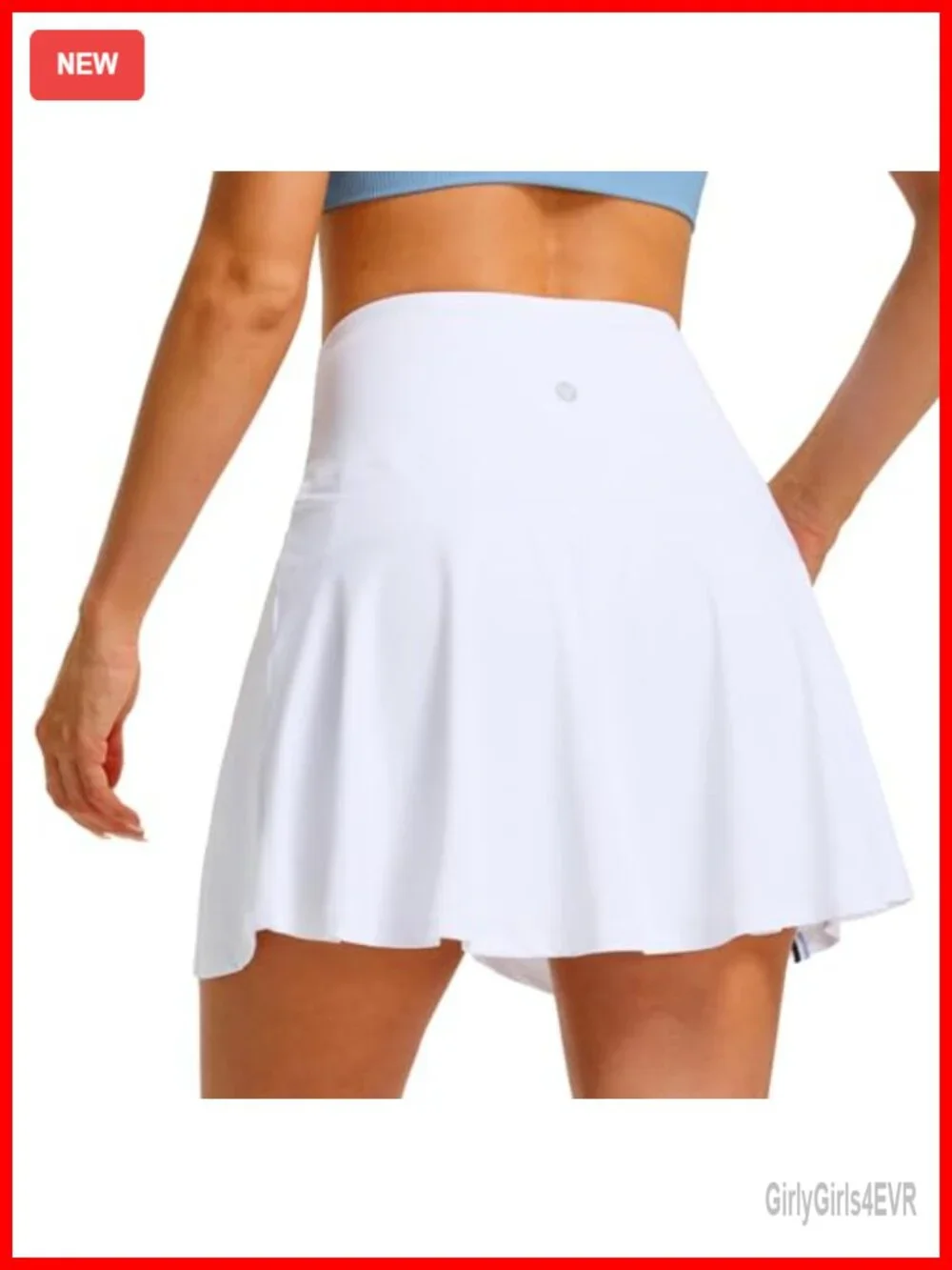 Pleated Tennis Skort with Inner Pockets High Waisted Athletic Golf Skirt